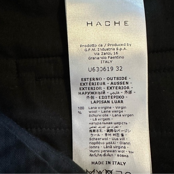 Hache Women’s Pants Wool Plaid Size 40 Small - Picture 6 of 7